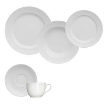 Imagem de Aparelho de Jantar de Porcelana Germer Branco 30 Peças