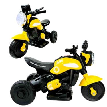 Imagem de Mini Moto Esportiva Elétrica Infantil, Cor Amarela
