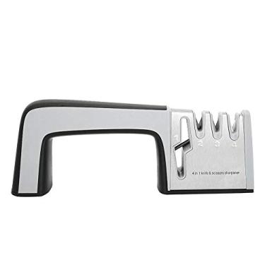 Imagem de aqxreight 4 Em 1 Amolador de Facas de 4 Estágios Tesoura Moedor Ferramentas de Afiação Acessório de Cozinha Doméstica Bidirecional e Nivela Tesouras Finas Funções e Afiação de Apontador