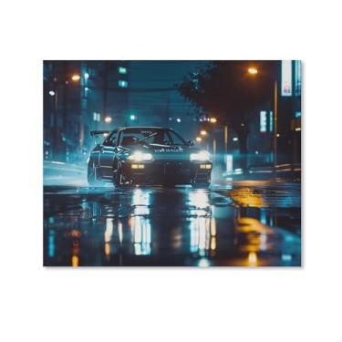 Imagem de HouLaiZhe Posters de carro japoneses modificados Jdm parede parede estética decoração de parede impressão de parede sala galeria decoração de parede para quarto sala de estar escritório 11 x 14