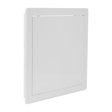Imagem de Repa Market Painel de acesso de 25 x 25 cm para parede de gesso e teto – painel de porta de plástico ABS branco, placa de cobertura para furo de parede – à prova de ferrugem, fácil acesso e instalação