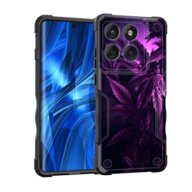 Imagem de EFGWSDER Capa para Moto Edge 2025, [camada dupla] [proteção contra quedas de grau militar de 3,5 m] Capa resistente à prova de choque para Motorola Moto Edge 2025 de 6,7 polegadas, folha de erva