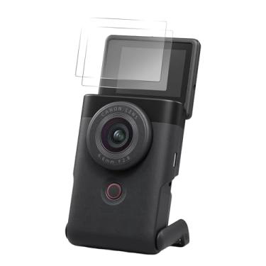 Imagem de pssped 2 peças protetoras de tela compatíveis com câmera Canon V10, película de vidro temperado transparente de 0,26 mm, ideal para fotografia de viagem, uso diário, anti-arranhões e impressões