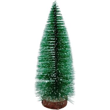 Imagem de Mini Árvore De Natal Pinheiro Flocos Neve Enfeite Mesa 26cm