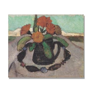 Imagem de NHLDZYH Arte em tela floral clássica natureza morta, impressão vintage estilo pintura a óleo, decoração de parede botânica para sala de estar elegante, sala de jantar. A20. Apenas tela de 50 x 60 cm