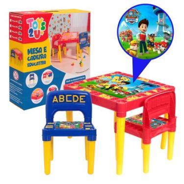 Imagem de Mesa Infantil Plástico Didática Patrulha Canina Divertida - Toys 2U