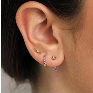 Imagem de Brincos de orelha de ouro para mulheres, punhos sem piercing, joias empilháveis, presente para ela, Medium, Latão, Sem pedra preciosa