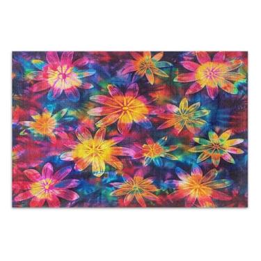 Imagem de Quebra-cabeças de flores tie dye para adultos com letras nas costas 500 peças para adultos