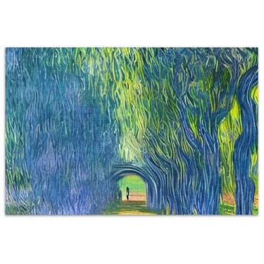Imagem de Túnel Árvores Pintura a Óleo Monet Adultos Quebra-cabeça 500 Peças Divertido Engraçado Enigma Divertido Arte Floral Pintura