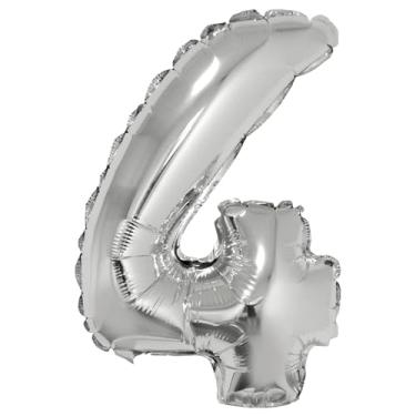 Imagem de Silver Plastic - Balao Metalizado N4 Com Canudo 16 Prateado Silver Plastic Qpp04