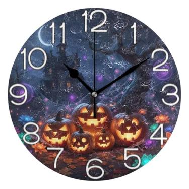 Imagem de GAIGEO Relógio de parede analógico decorativo estético silencioso sem tique-taque quarto relógio de cozinha, retro moderno art déco decoração de parede número de relógio branco com Kedu, 25 cm