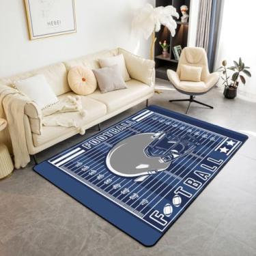 Imagem de Feelyou Tapete de futebol americano para ambientes internos para meninos e meninas, 13 x 18 cm, tapetes para sala de estar, presentes para fãs de futebol, mulheres, homens, futebol americano, cidade,
