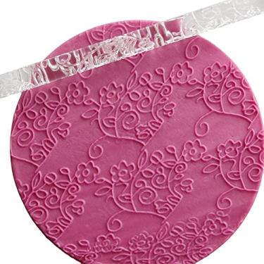 Imagem de GLOGLOW Rolo Com 28 Padrões, Material Compatível Com FDA, Aderência Confortável, 16 X 1 Cm, Leve para Massa e Pastelaria Rolo de Acrílico Nan (52016 flores)