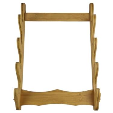 Imagem de Suporte Expositor De Bambu Vertical Para 4 Katanas E Espadas