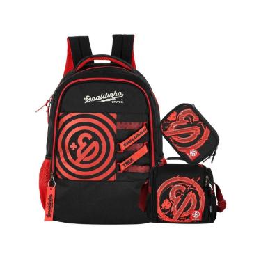 Imagem de Kit Enaldinho Mochila Costas + Lancheira + Estojo Box Luxo