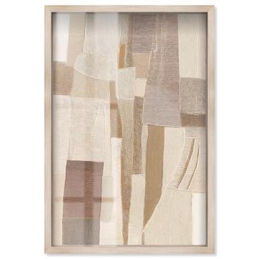 Imagem de Grain of the Earth II Shadowbox Print Boho Gold Wall Art por Art Remedy, moldura loira, 53 x 78 cm