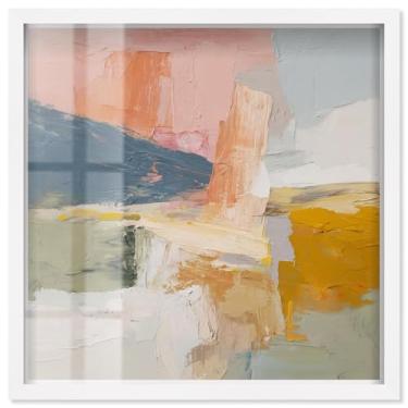 Imagem de Soft and Vibrant II Shadowbox Print Bathroom Wall Art por Art Remedy, moldura branca, 63 x 63 cm