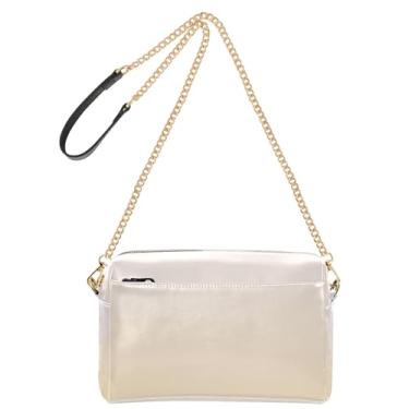 Imagem de Joitme Magnolia Peach Gradient Ombré Bolsas femininas transversais bolsa para celular bolsa de couro PU bolsa de ombro com alça de corrente