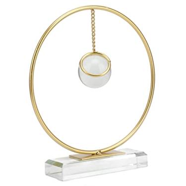 Imagem de SIWOTED Bola de Cristal Decoração Simples Elegante Forma Geométrica Artesanato em Ferro para Armário de Vinho de Mesa