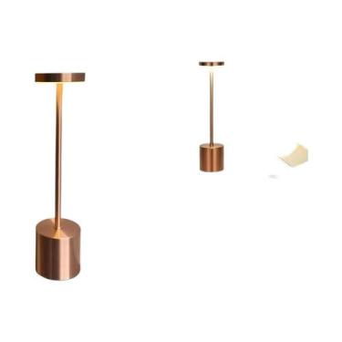 Imagem de Luminária De Mesa LED Moderna Com Toque Recarregável 3 Cores Para Deco