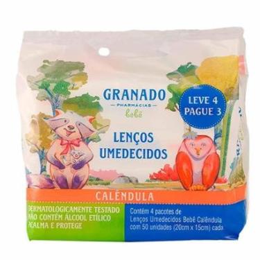 Imagem de Kit Lenços Umidecidos Granado Bebê Calêndula Pacote Leve 4 Pague 3 Kit-Unissex