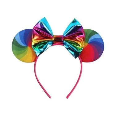 Imagem de Tiara De Glitter Minnie Mouse Para Meninas Com Laço De Lantejoulas Ace