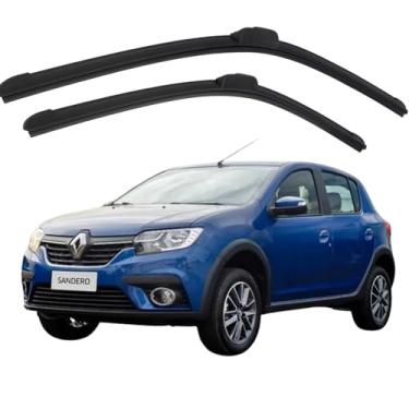 Imagem de TIGER AUTO - JOGO PALHETA PARA PARABRISA DIANTEIRO/TRASEIRO EM SILICONE COMPATIVEL SANDERO 2008>2013