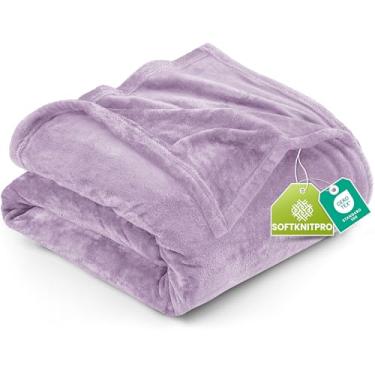 Imagem de Cobertor de Lã Utopia Bedding, 300 g/m², Luxuoso, Antiestático, Felpudo, Macio, de Microfibra, para Cama, Lilás, Tamanho Queen, 228 x 228 cm