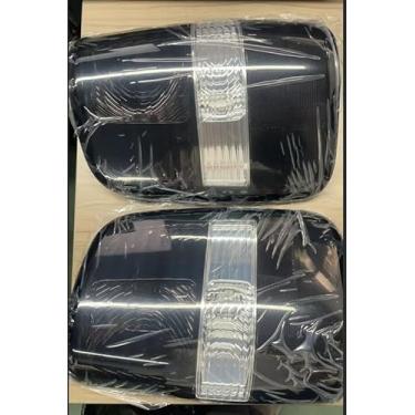 Imagem de OKLPF Luzes traseiras de freio traseiro compatíveis com Ford F150 F-150 2004 2005 2006 2007 2008 conjunto de luzes traseiras pretas de substituição, inclui lâmpadas, lado do motorista e do passageiro