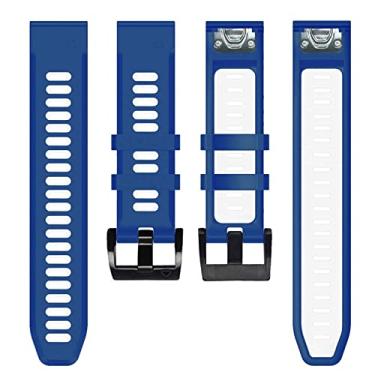 Imagem de VEVEL 22 26mm pulseira de silicone de liberação rápida para Garmin Descent MK1 Mk2 Mk2i pulseira para Garmin TACTIX DELTA pulseira Correa (cor: H, tamanho: fecho preto preto)