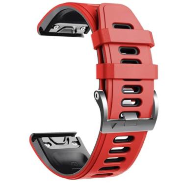 Imagem de IENYU Pulseiras de silicone esportivas Fenix 8X para Fenix 5X/5X Plus/Fenix 6X/Fenix 6X Pro/Fenix 3/Fenix 3 HR/Descent MK1/D2 Delta PX/D2 Charlie 26 mm, One Size, Ágata