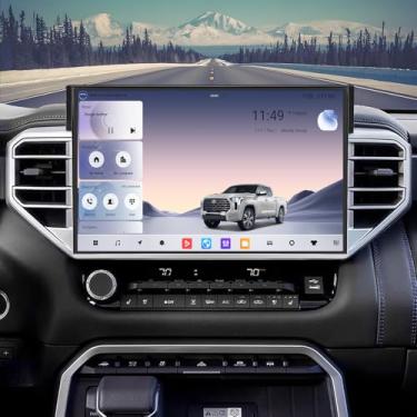 Imagem de Rádio veicular Android 14 de 14,7 polegadas para Toyota Tundra 2022-2024, unidade de cabeça de navegação GPS, reprodutor de multimídia, carplay e Android Auto com DSP Bluetooth FM WiFi