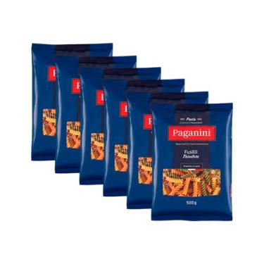 Imagem de Kit 6X: Macarrão Fusilli Tricolore Paganini 500g