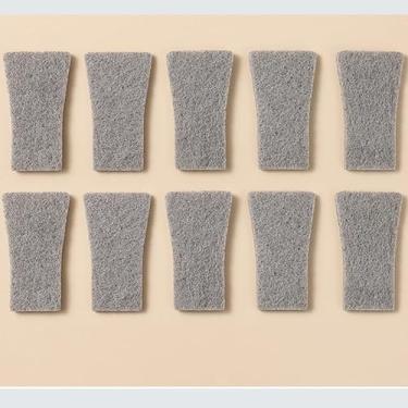 Imagem de Pacote com 10 panos de limpeza multifuncionais com escova de canto e raspador integrado para ralo de piso de banheiro, cantos e lacunas, peça de substituição