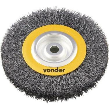 Imagem de Escova Circular Ondulada 6x3/4 Furo 5/8 Aço Carbono Polido - Vonder