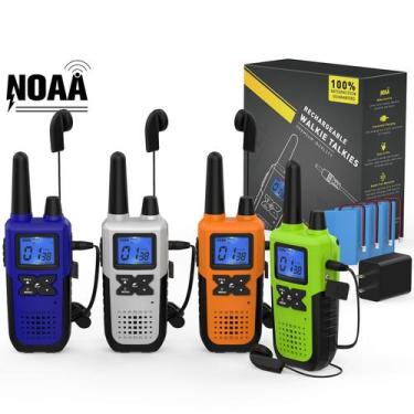 Imagem de Walkie Talkies Topsung - Pacote com 4 Unidades Recarregáveis de Longo 