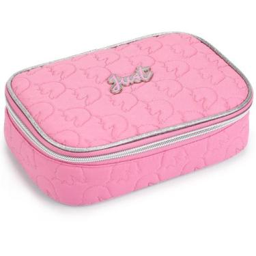 Imagem de Estojo Escolar Bordado Unicórnios Meninas Infantil Meninas - Denlex, R