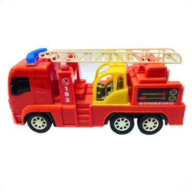 Imagem de Caminhão de Bombeiro Diverplás Resgate em Plástico  Brinquedo Infantil