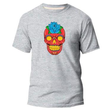 Imagem de  Camiseta Algodão Premium Estampa Digital Caveira Mexicana - Pavesi, C