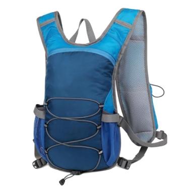 Imagem de Mochila de hidratação respirável Ainoli Mochila de bexiga de água reflexiva de nylon para ciclismo e corrida (Azul)