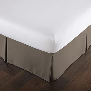 Imagem de Southshore Fine Living, Inc. - VILANO® Springs – Saia para cama plissada de 38 cm, cinza-acinzentado escuro, casal