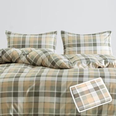 Imagem de Vesta Lençol de elástico 100% algodão Pima, linha artística 400TC listrada, respirável e suave, certificado Oeko-TEX (Van Gogh Fields, Casal/Queen)