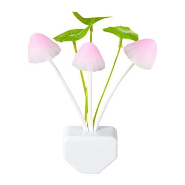 Imagem de Luz de Noite Cogumelo LED com Liga Desliga Automático Luzes Sensor Plugue na Parede Lâmpada Fofo para Escada Banheiro Quarto Garagem Armário