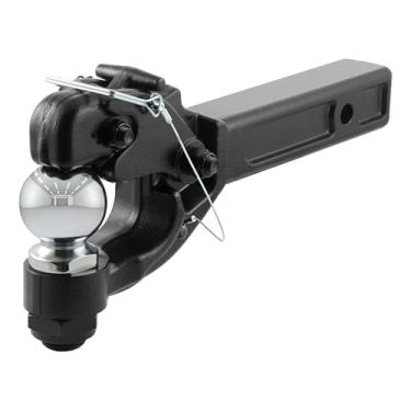Imagem de CURT Engate 48006 Pintle com bola de reboque de 6,3 cm, serve para receptores de 5 cm, 7,3 kg, 38,5 cm de comprimento