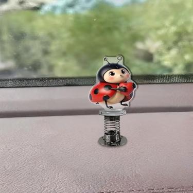 Imagem de Acessórios de acrílico para carro e decoração de casa design criativo de vaso de margarida com mola agitada, adequado para carro, móveis domésticos, mesa e bicicleta, presente de Natal ideal para