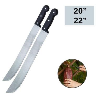 Imagem de Kit Facão Para Mato Com Cabo De Plástico 20 E 22