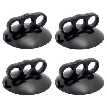 Imagem de 4 Ventosas Garra 3 Dedos PVC Preta 110mm Martelinho De Ouro - H Plásti