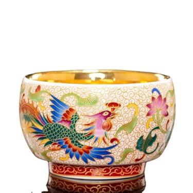 Imagem de Xícara de chá Dragon Phoenix com copo especial de ouro puro 24K, capacidade 133 g-L2