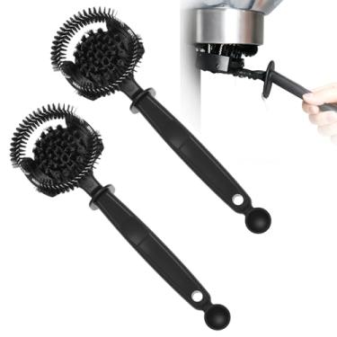 Imagem de Escova de limpeza profissional para máquina de café expresso com cerdas de nylon destacáveis de 360 graus para acessório de cabeça de grupo de 58 mm