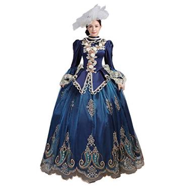 Imagem de CountryWomen Vestido de festa vitoriano rococó baile de máscaras Marie Antoinette Vestido de festa Steampunk Vestidos de festa, Baile de máscaras_10, G